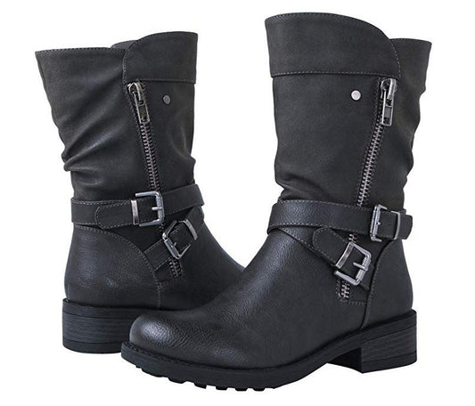 RebelRide™ | Bottines à boucles esprit biker, audace & caractère