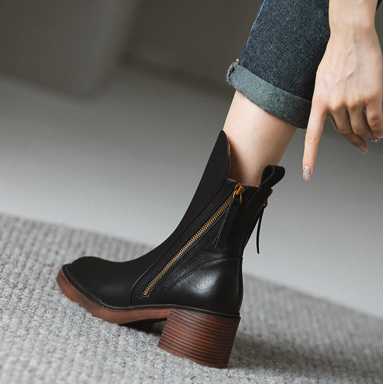 Lyssia Bottines | Cuir Premium
