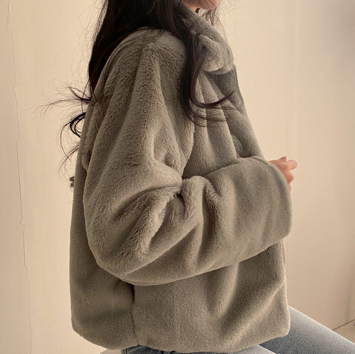 Manteau court matelassé à manches longues pour femme